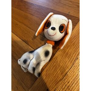 Vintage Kamar Dog Floppy Head Spotted Wire Ears Orange Collar 1966 Japan‎ READ
